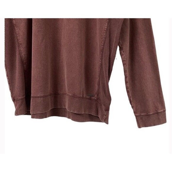 CALVIN KLEIN Knit Long Sleeve Shirt Elbow Patches Distressed Acid Wash Biker XXL - Picture 4 of 8